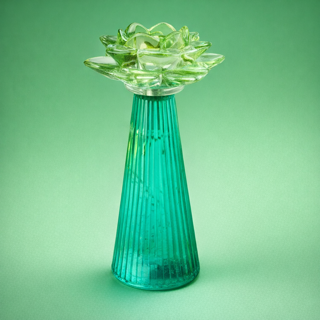 Liela LED floral lamp in Green