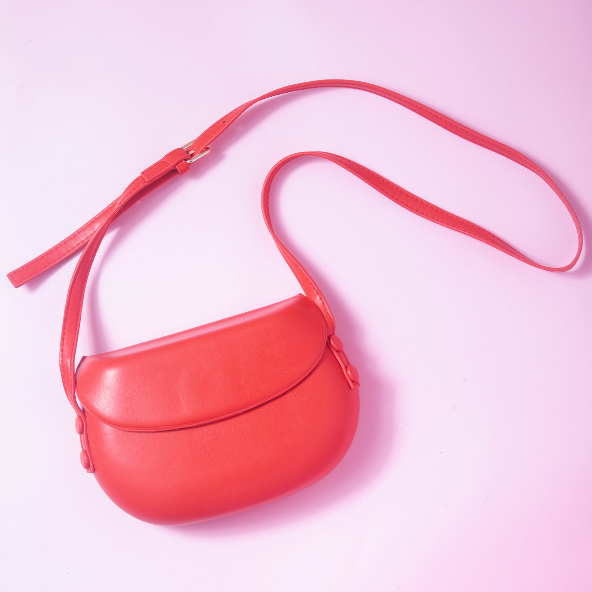 Button bag - mini retro cross body Red-Top 30 Fashion-Little Fish Co.