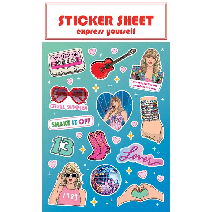 Pop Star Sticker Sheet-Little Fish Co.