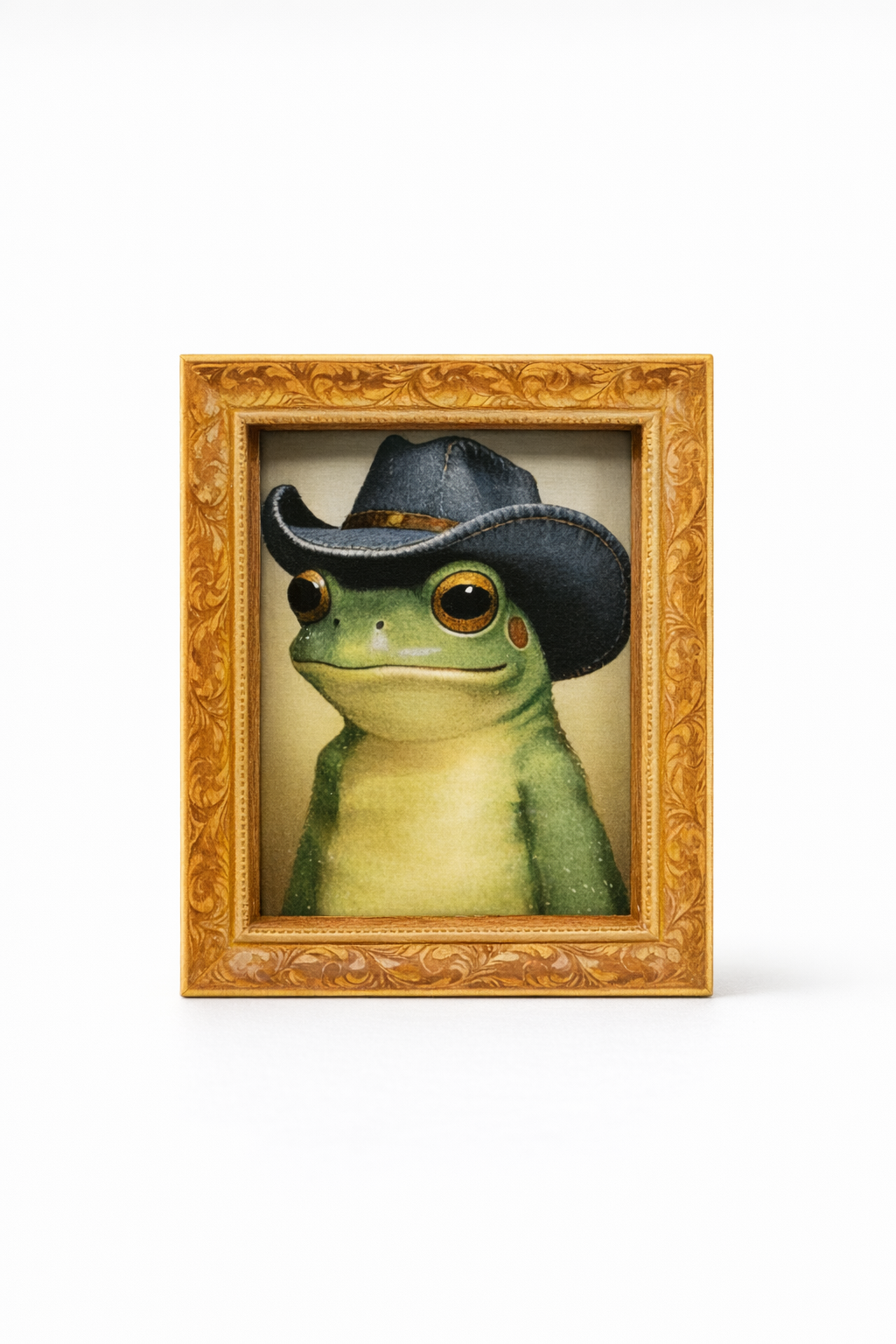 Denim Hat Frog fridge magnet