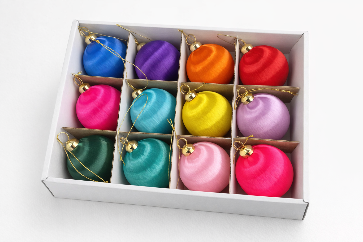 Silk Baubles Pack of 12 - Preorder