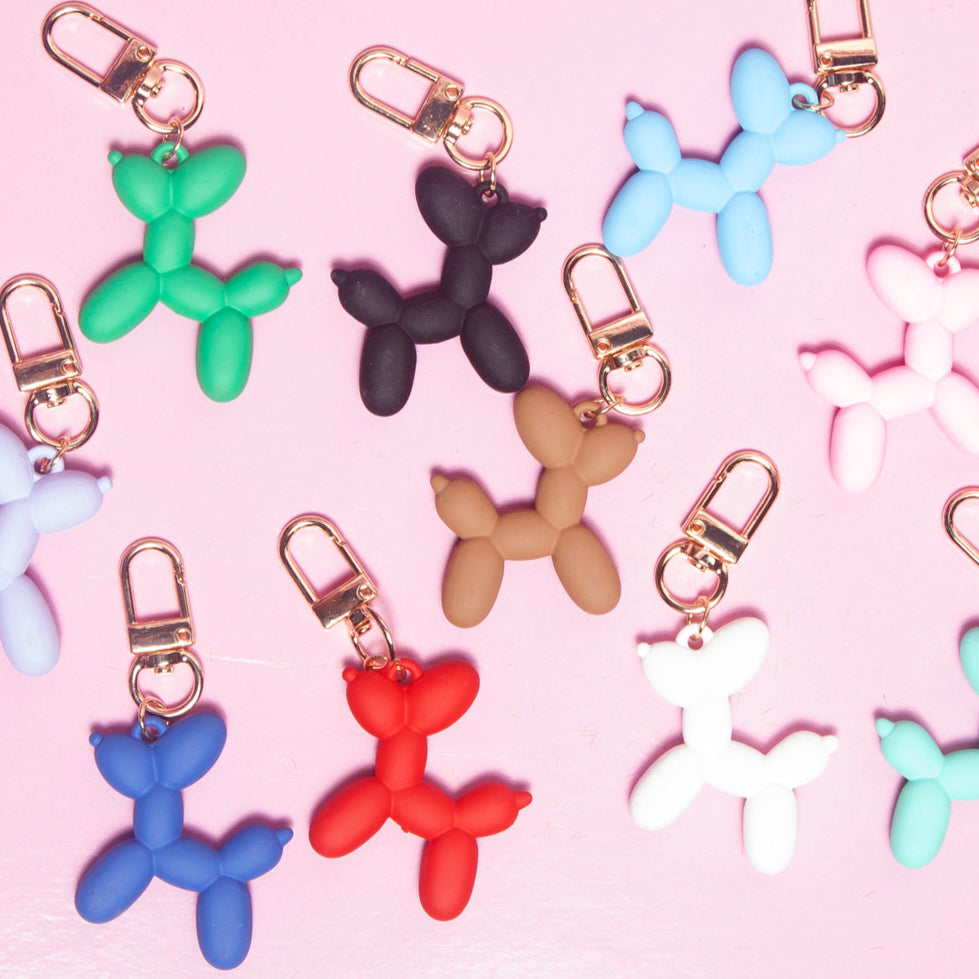 Matte Balloon Dog Keyring - various colours-New Arrivals 2025-Little Fish Co.