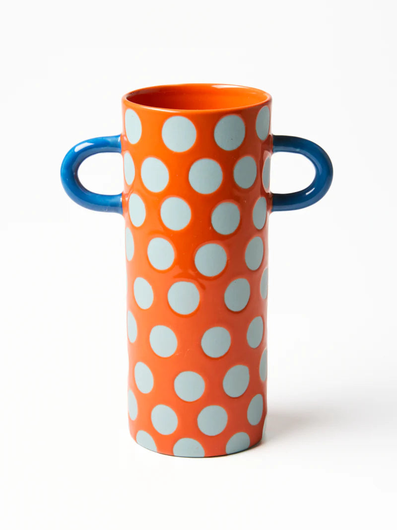 Griffe Blue Red Spot Bud Vase-Little Fish Co.