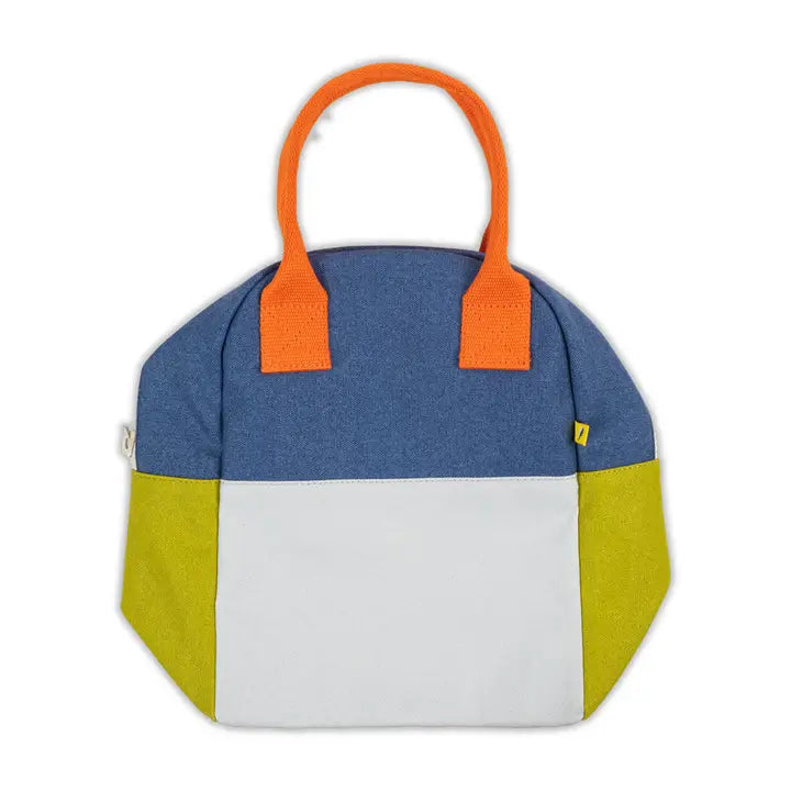 Machine washable Zipper lunch bag - Two Tone-Little Fish Co.