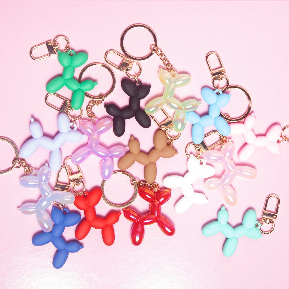 Matte Balloon Dog Keyring - various colours-New Arrivals 2025-Little Fish Co.