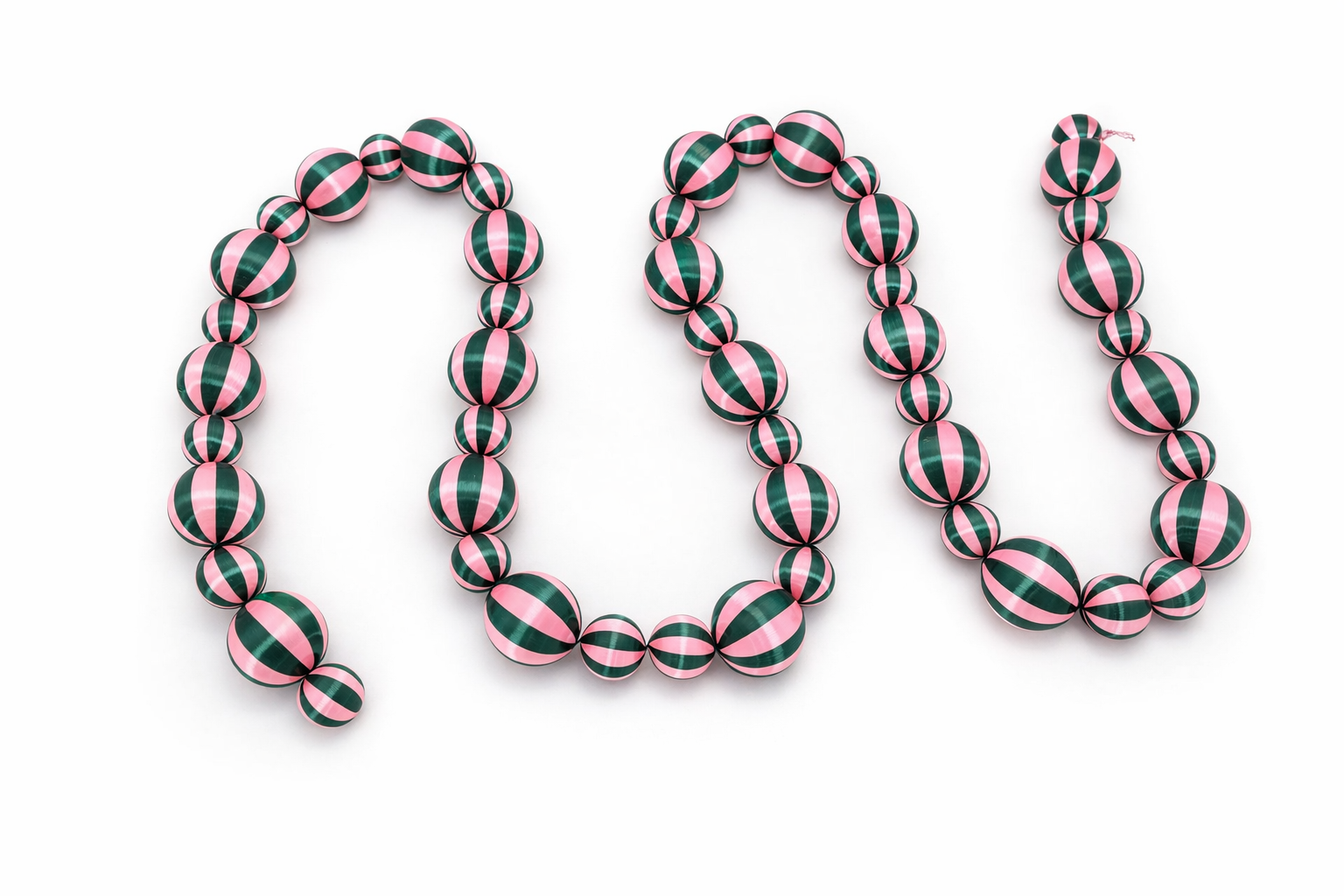 Silk Ball Garland Green/Pink - Preorder