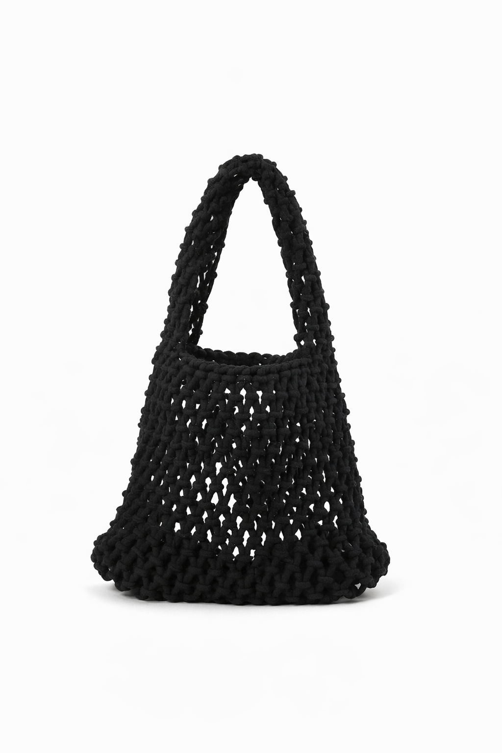 Cotton Crochet woven bag - Black