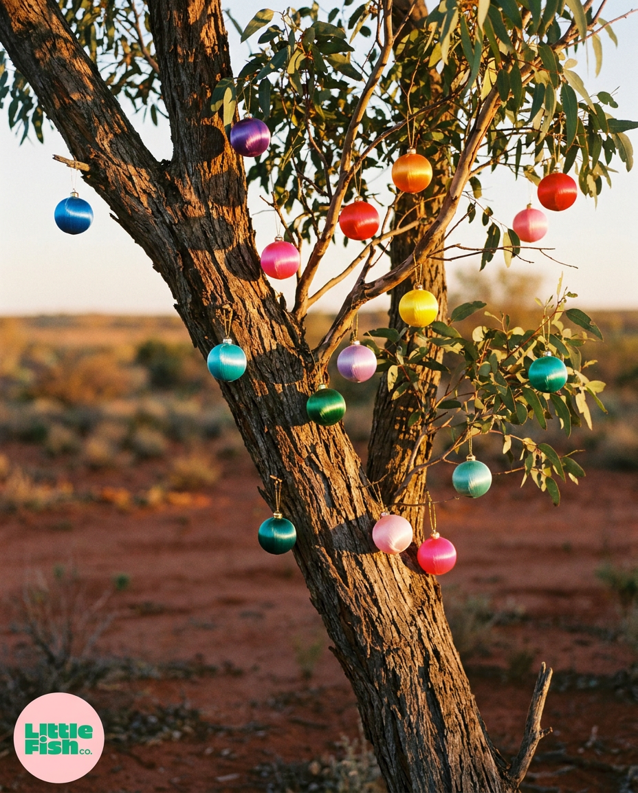 Set of 6 Plain Red/Pink Baubles - Preorder