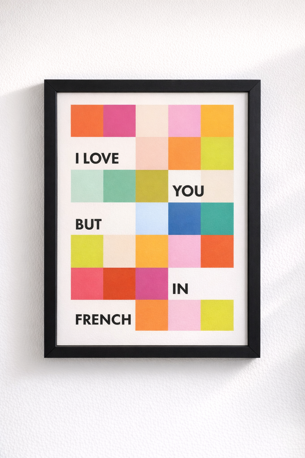 I love you but in French Fine Art Print - Orange