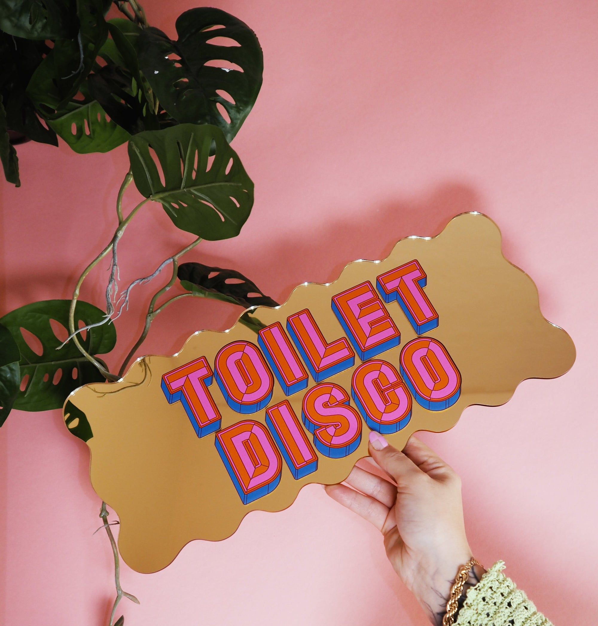 Toilet disco- wavy gold gold-Little Fish Co.