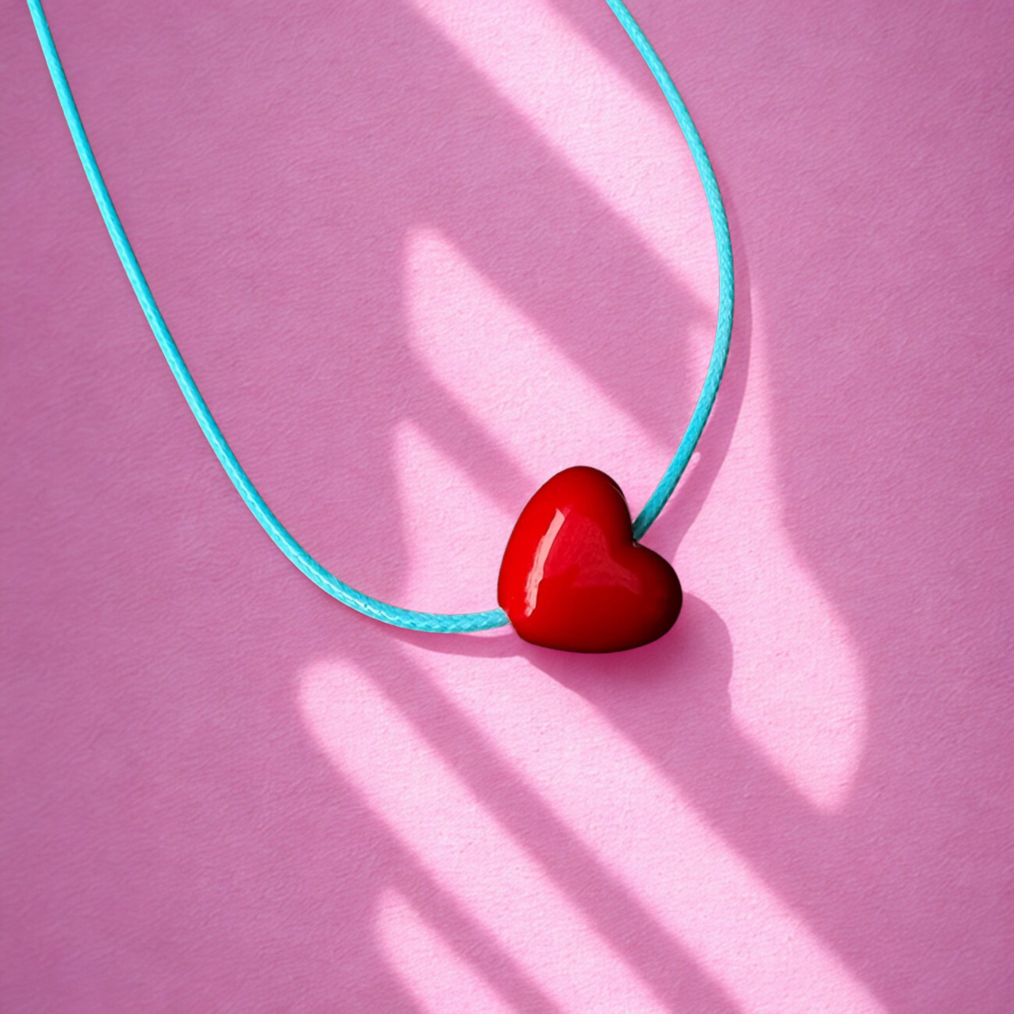 Simple string heart necklace-Little Fish Co.