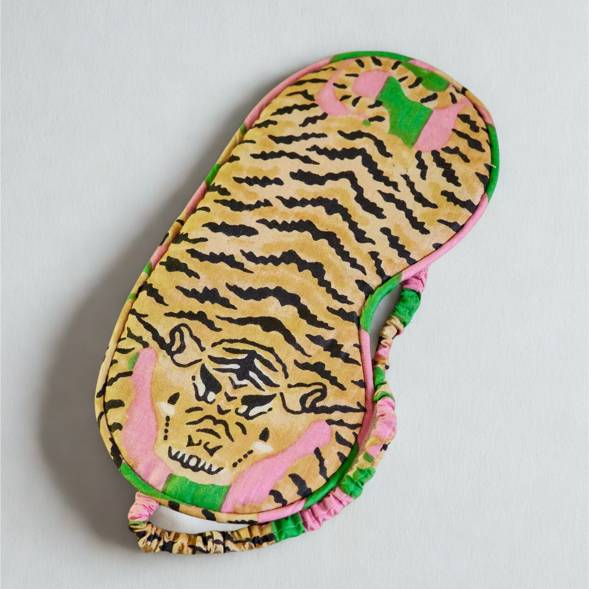 Tiger Eye Mask  Green / Pink