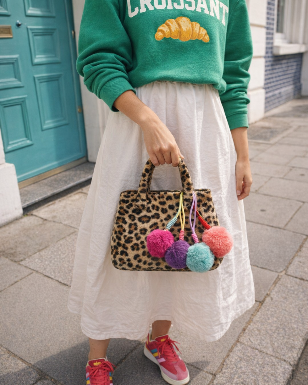 Fluffy Pom Pom Bag Charm Vegan