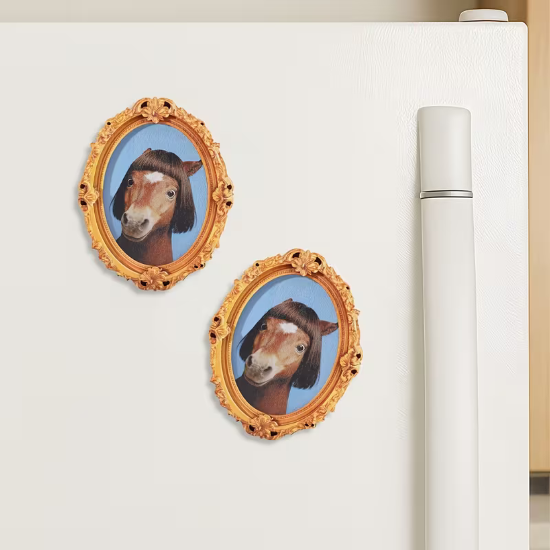 Fringe bob Horse  fridge magnet