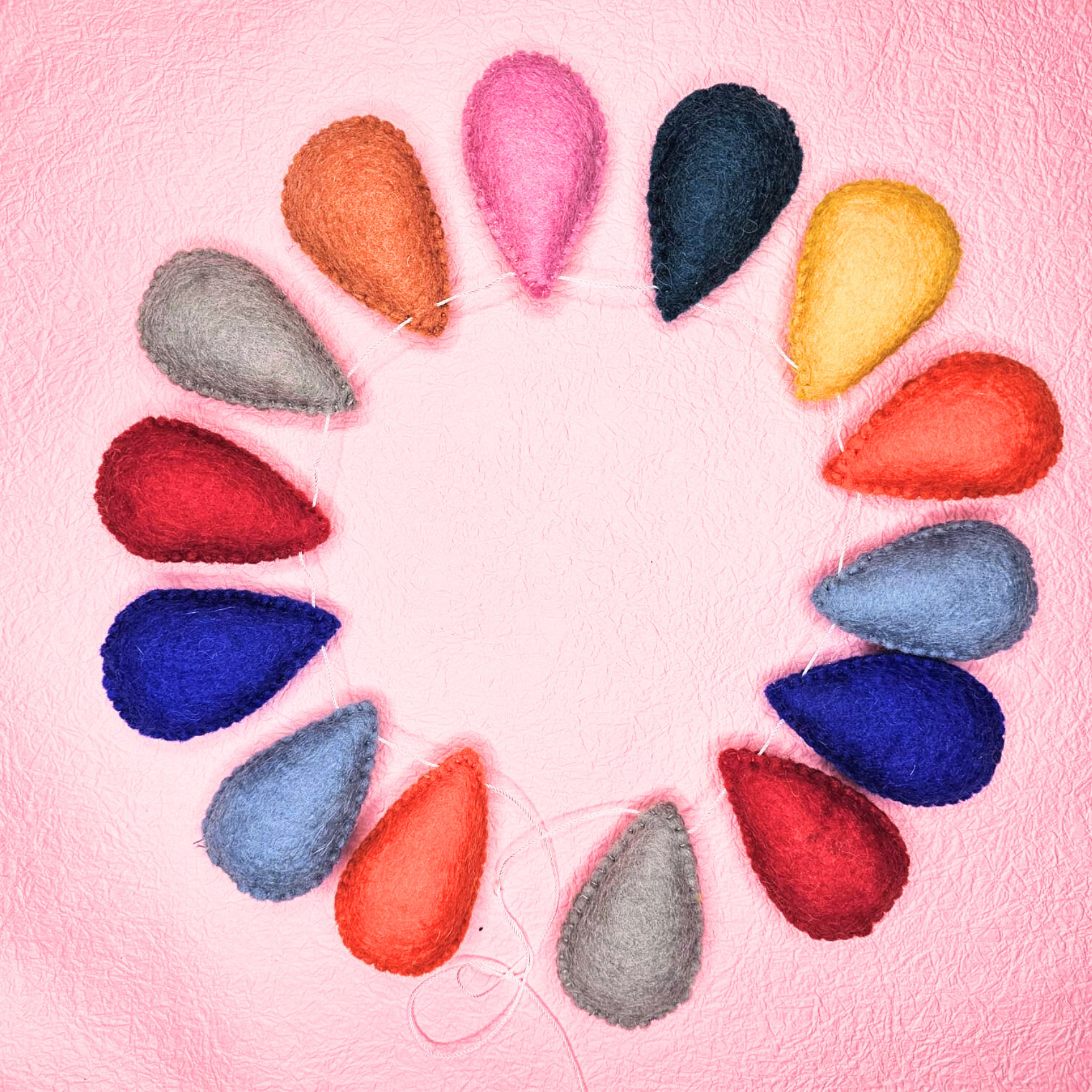 Felt Droplet garland - Smartie-Fun-Little Fish Co.