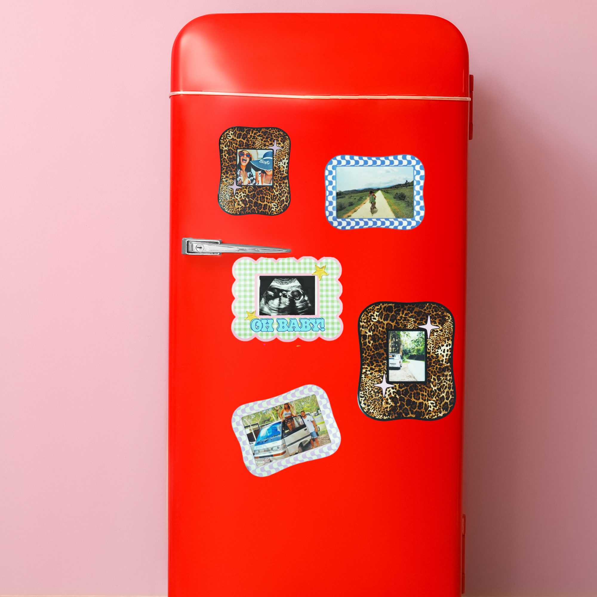 Pink Wavey 6 x 4 Magnet Frame-New Arrivals 2025-Little Fish Co.