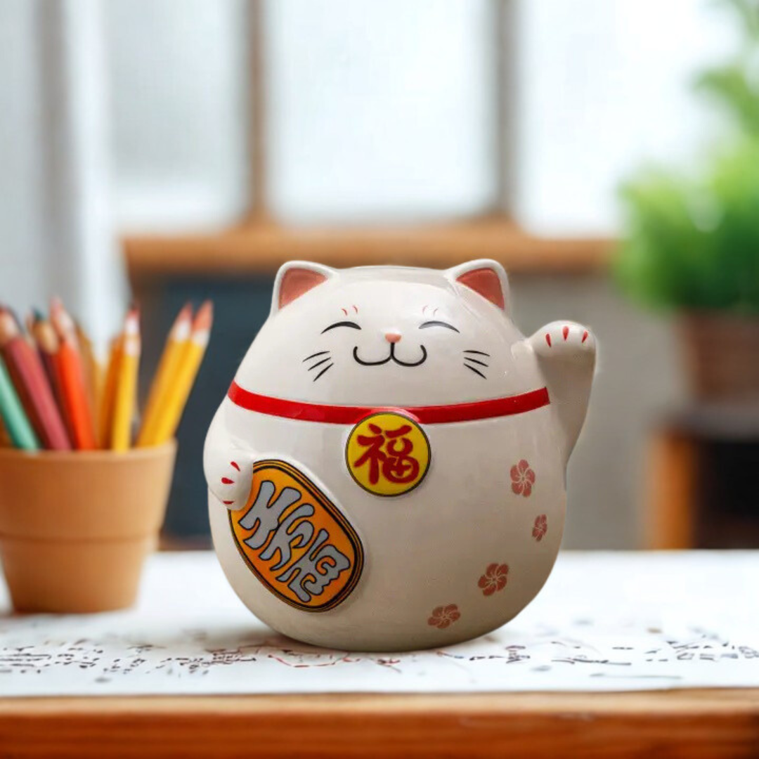 Lucky Cat Coin Bank 7inch-Top 30 Decor-Little Fish Co.