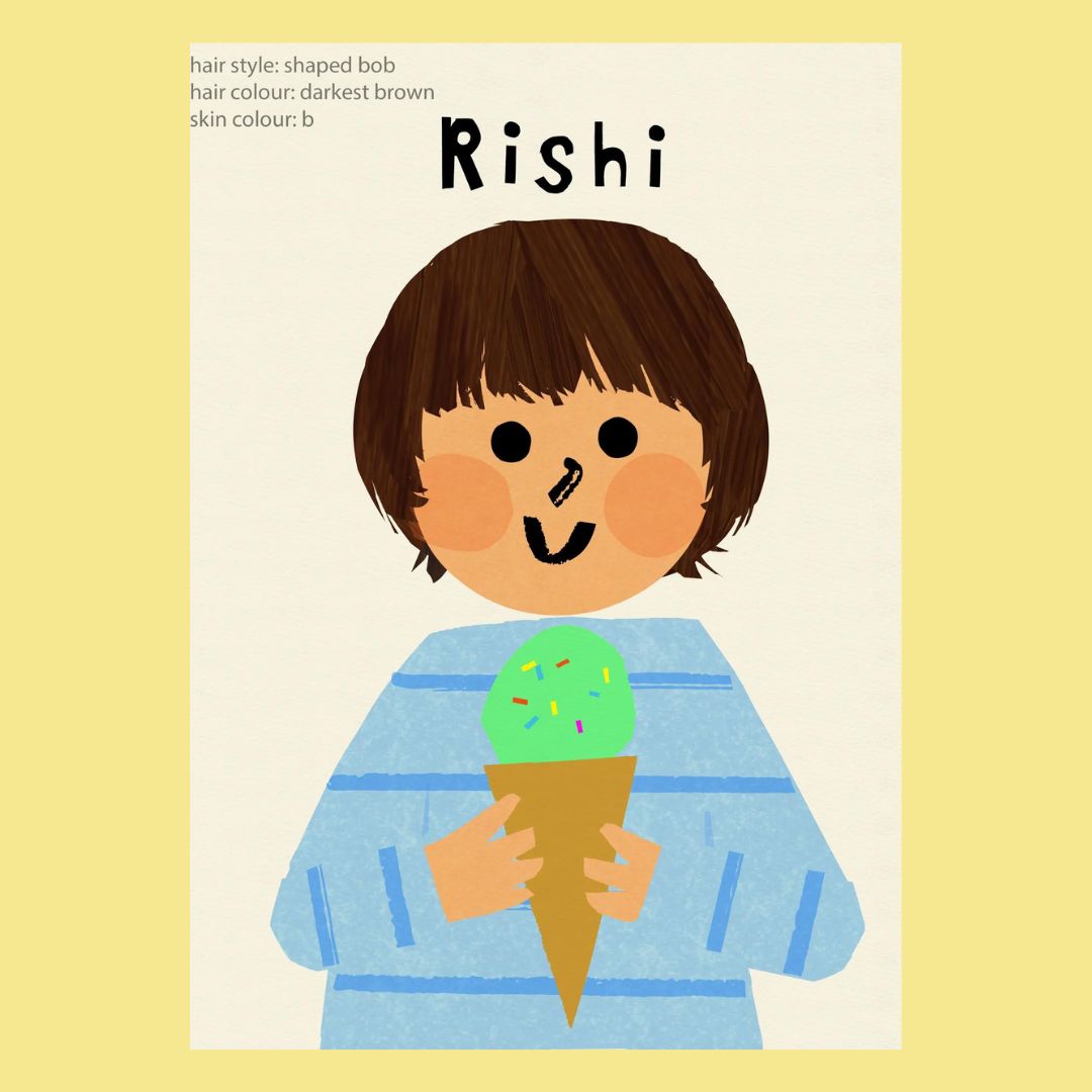 Ice Cream Boy Portrait Print - Personalised-Little Fish Co.