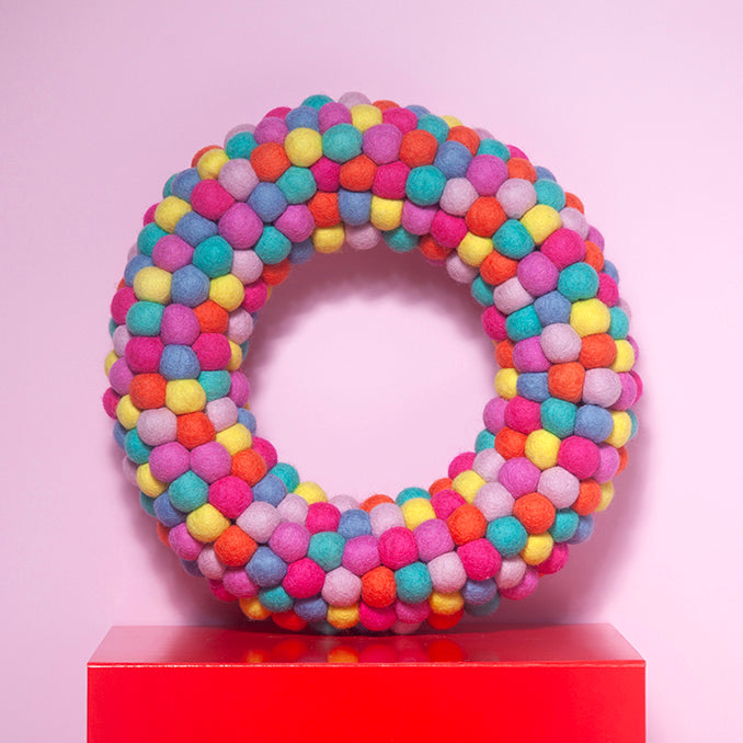 Felt Ball wreath Lollie-Fun-Little Fish Co.