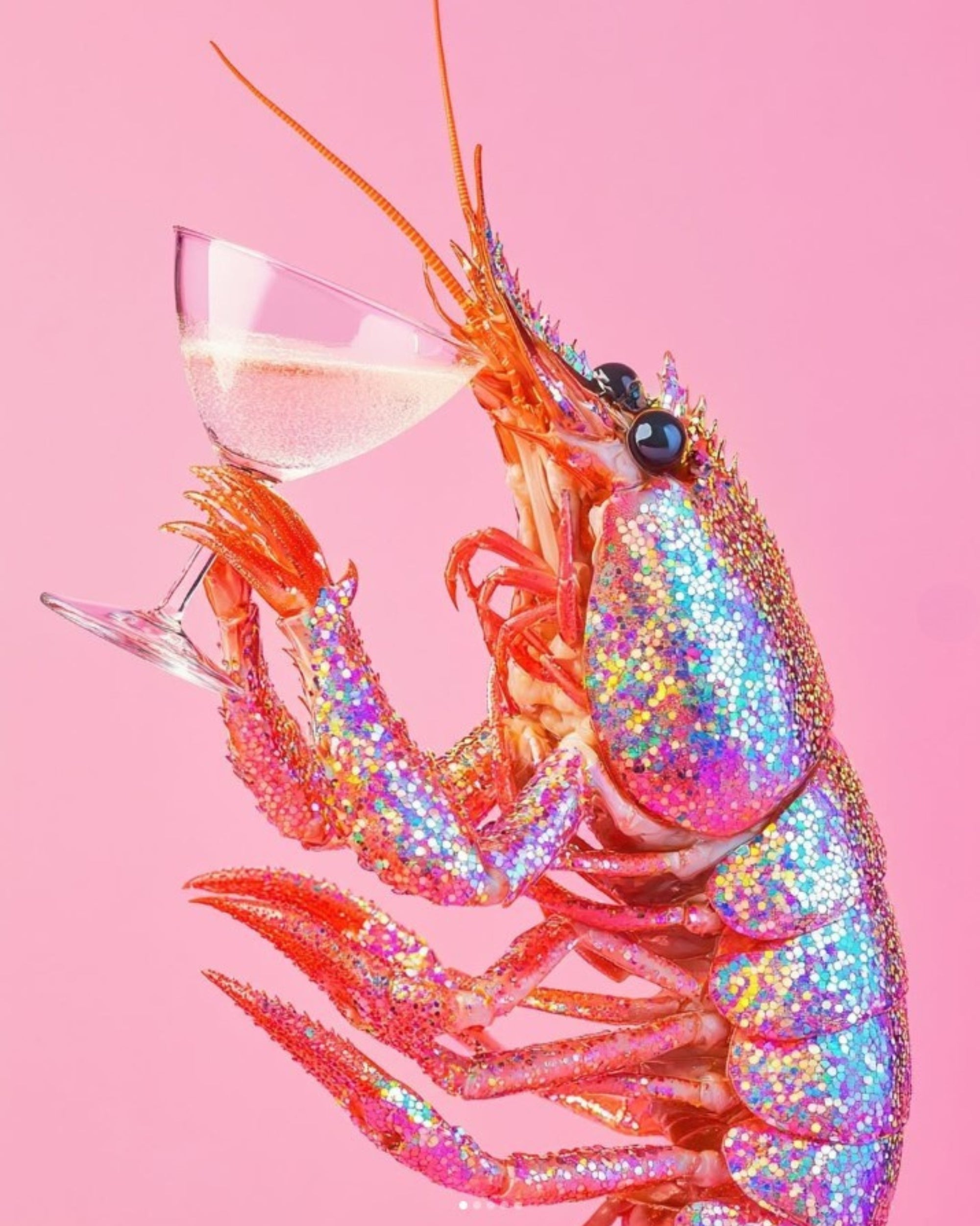 Glitter Shrimp Print-Top 30 Art-Little Fish Co.