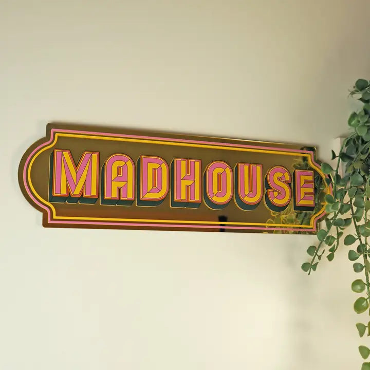 Mad House Gold Mirror-Little Fish Co.