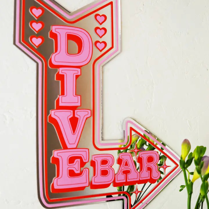 Retro Dive Bar mirror small-New Arrivals 2025-Little Fish Co.