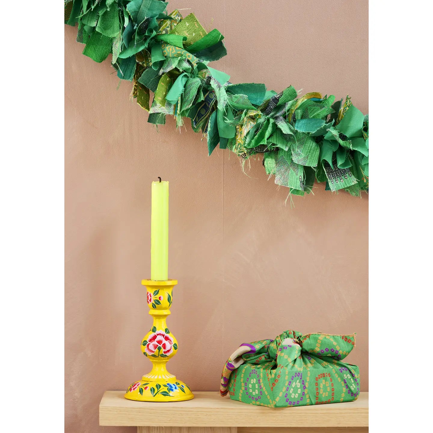 Recycled Sari Eco Tinsel / Garland - Green
