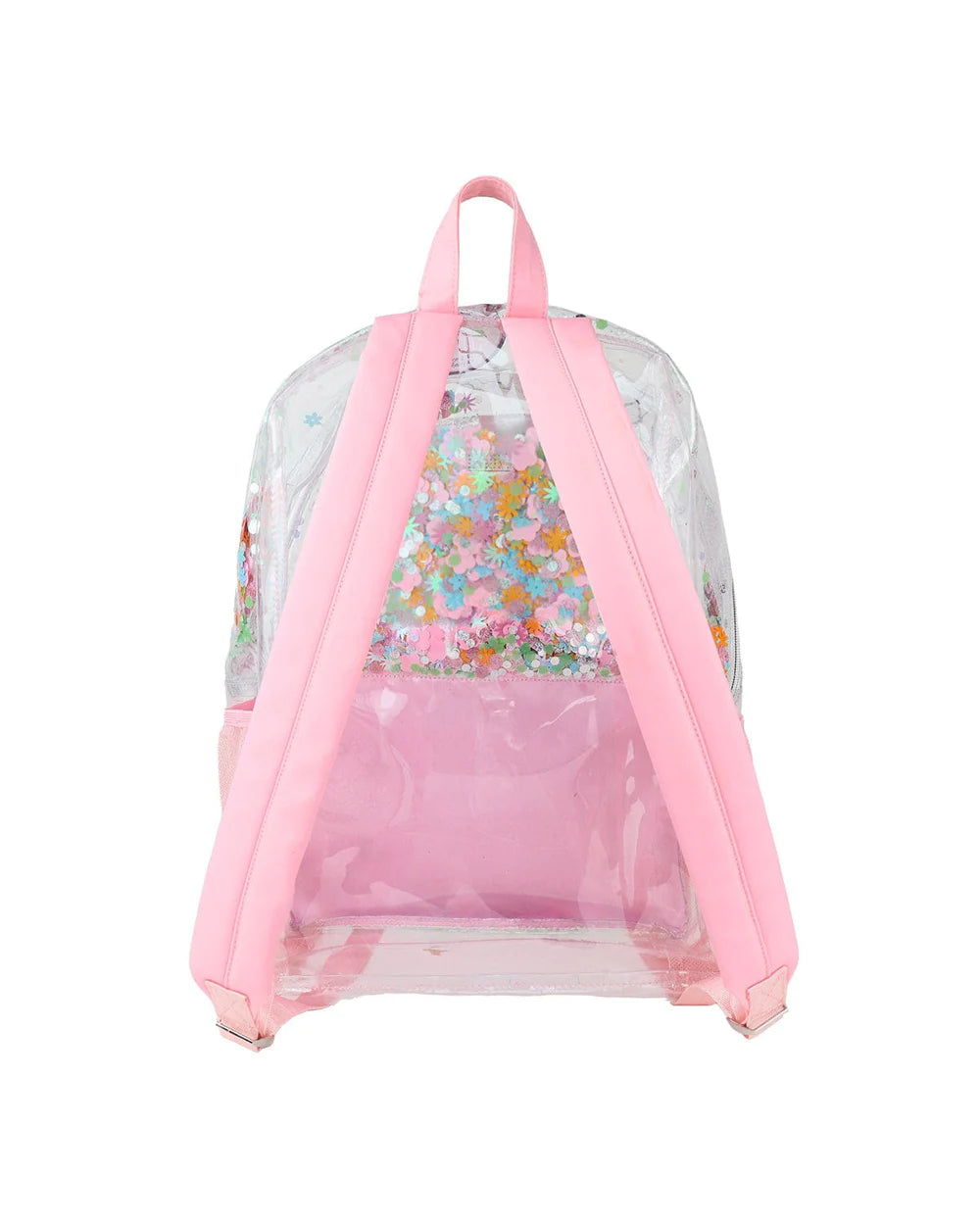 Flower shop confetti clear backpack medium-Little Fish Co.