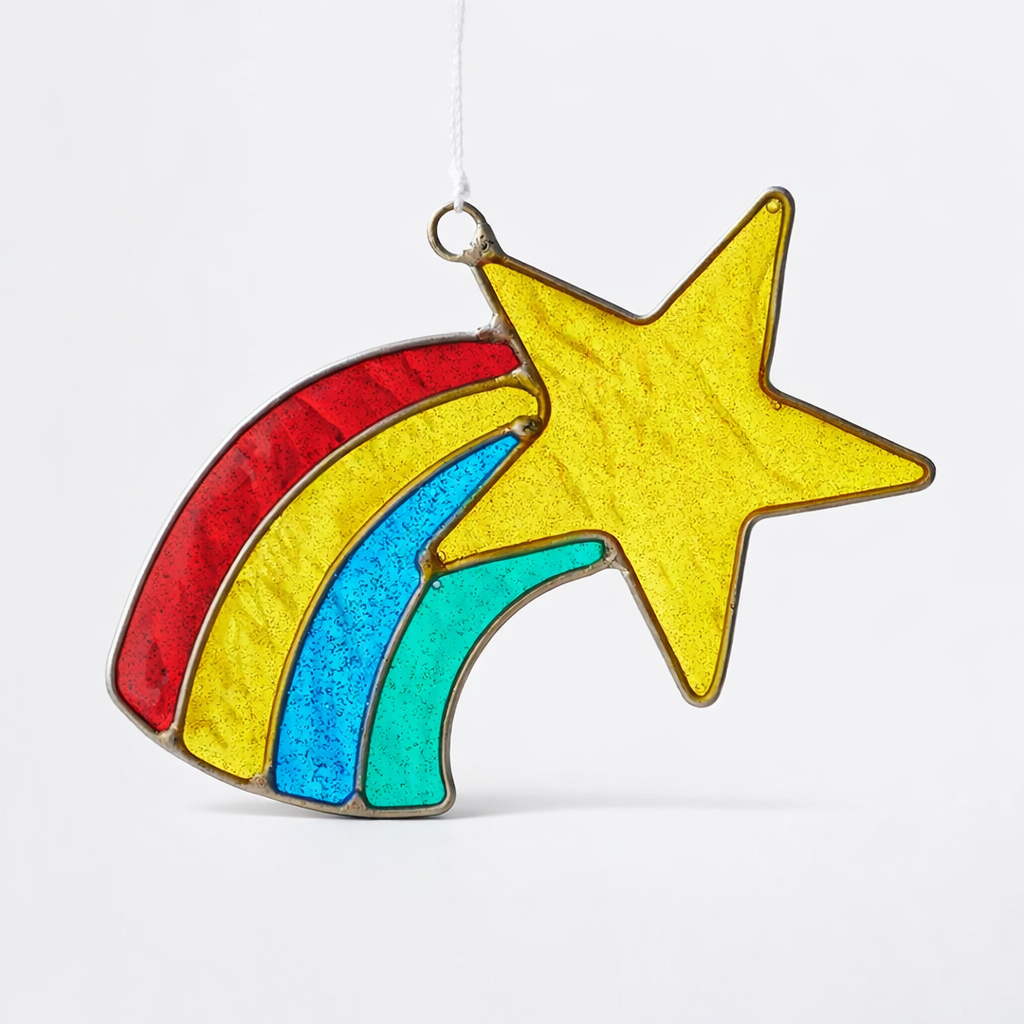 Rainbow Star glitter Sun catcher