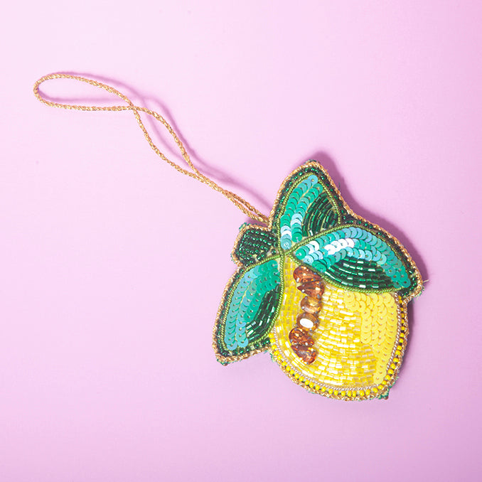 Lemon beaded Tree decoration-Little Fish Co.