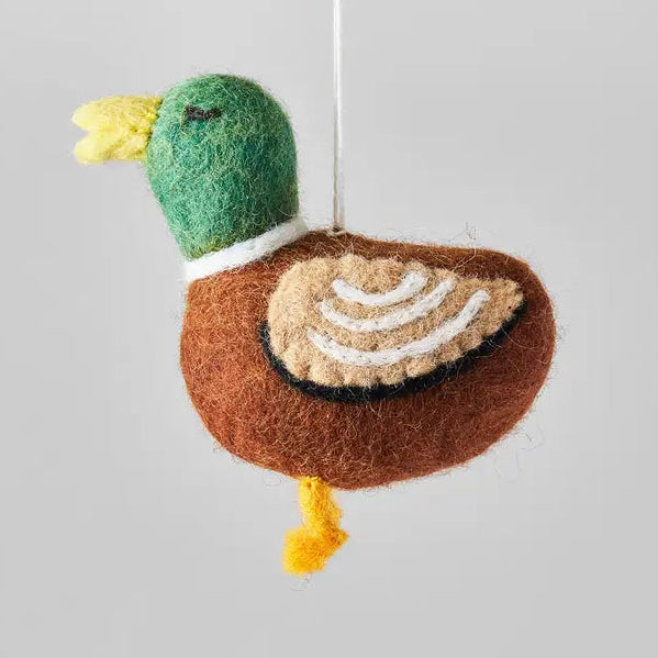 Handmade Felt Duck Hanging Ornament-Top 30 Christmas-Little Fish Co.