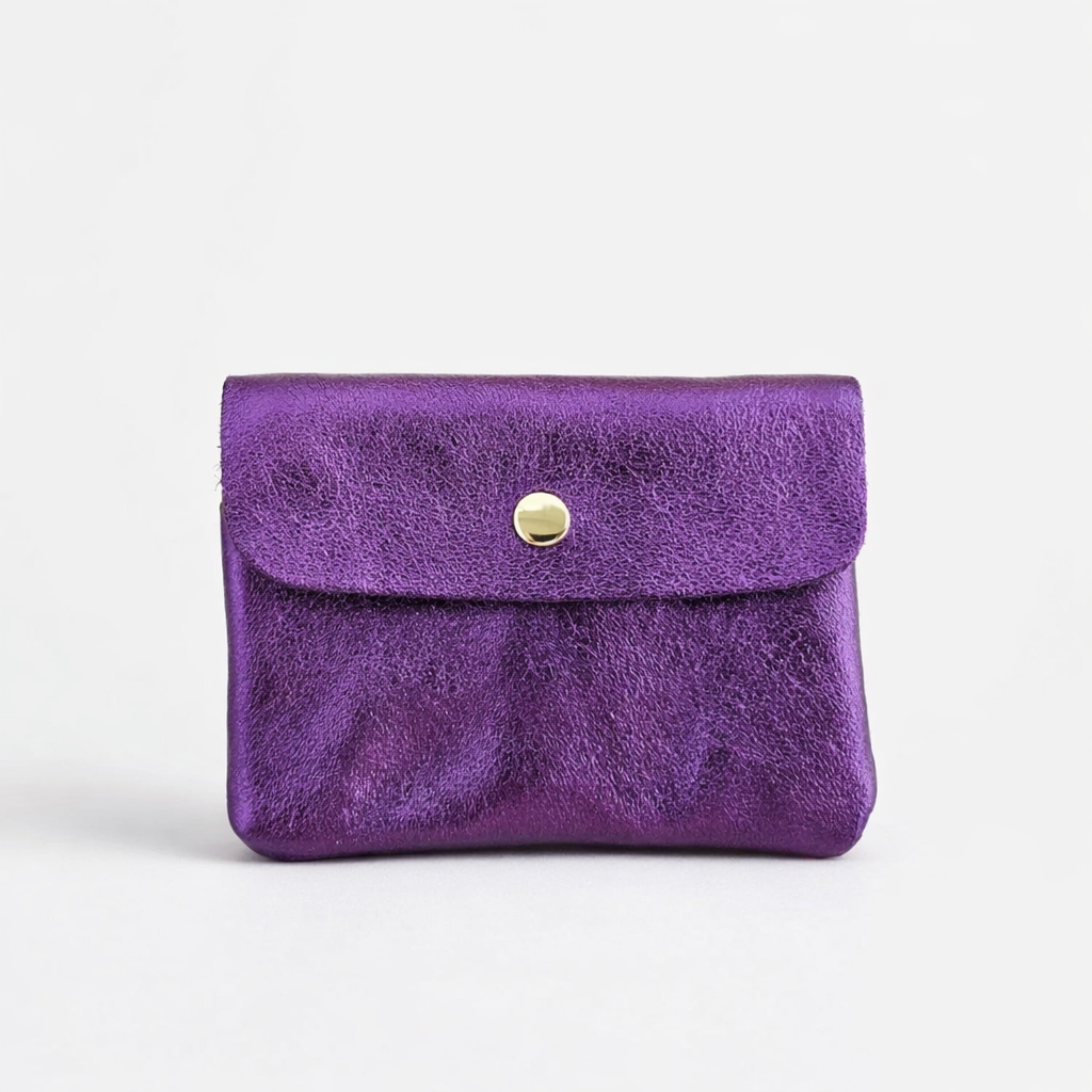 Metallic Leather Coin Purse