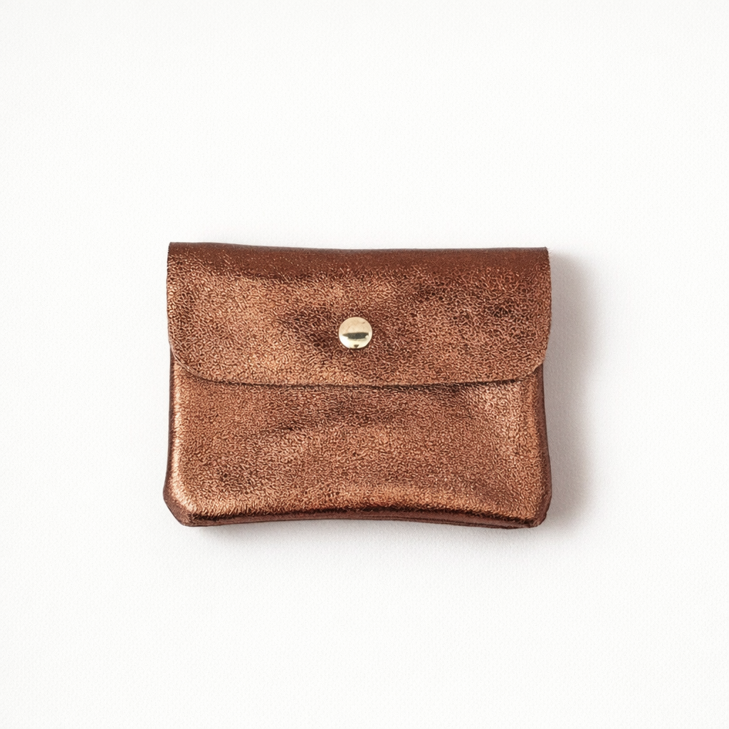Metallic Leather Coin Purse