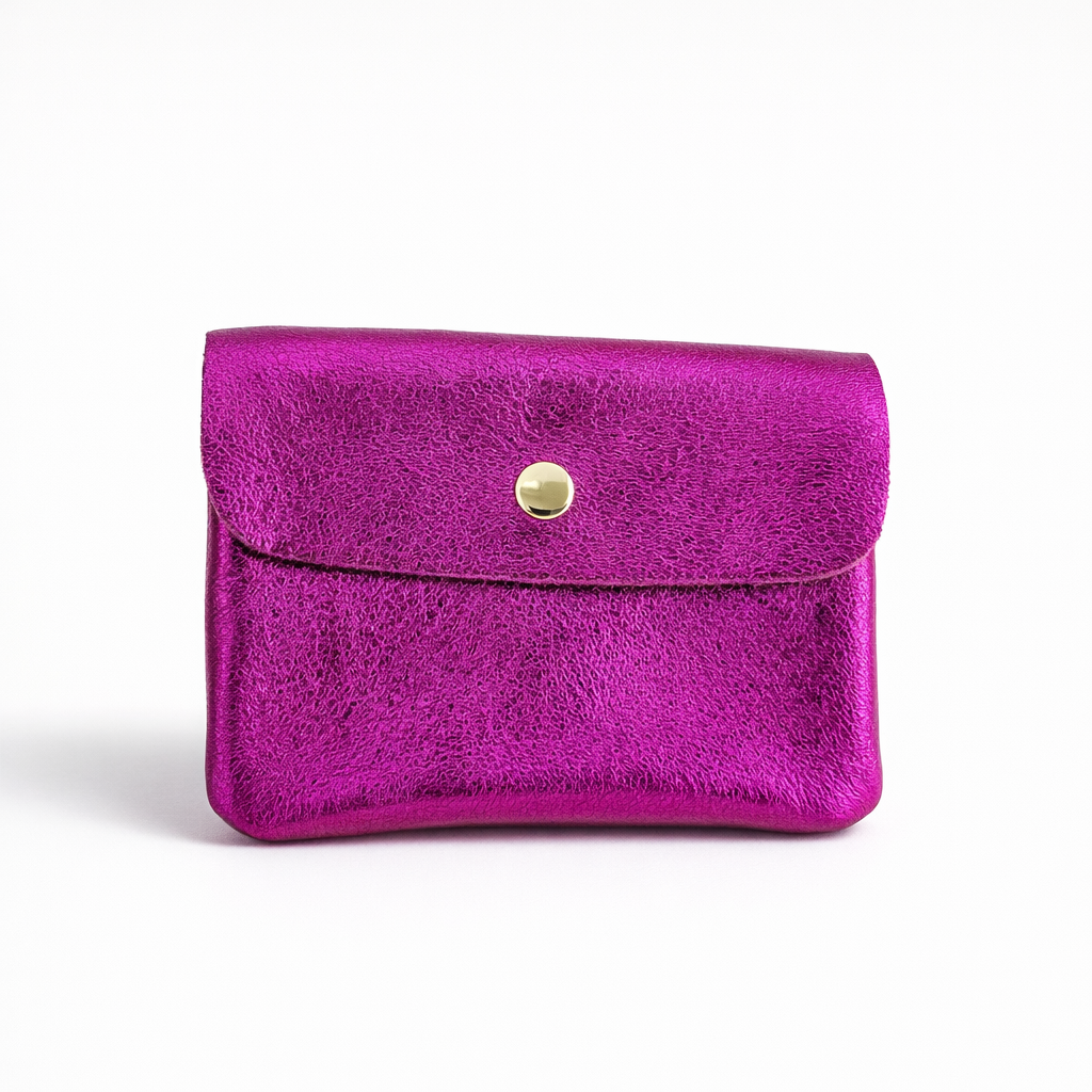 Metallic Leather Coin Purse