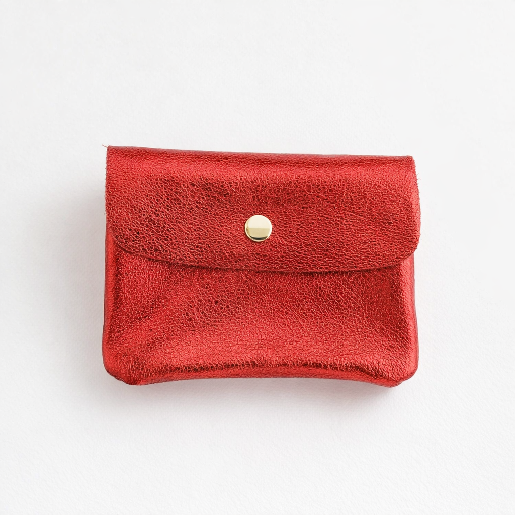 Metallic Leather Coin Purse