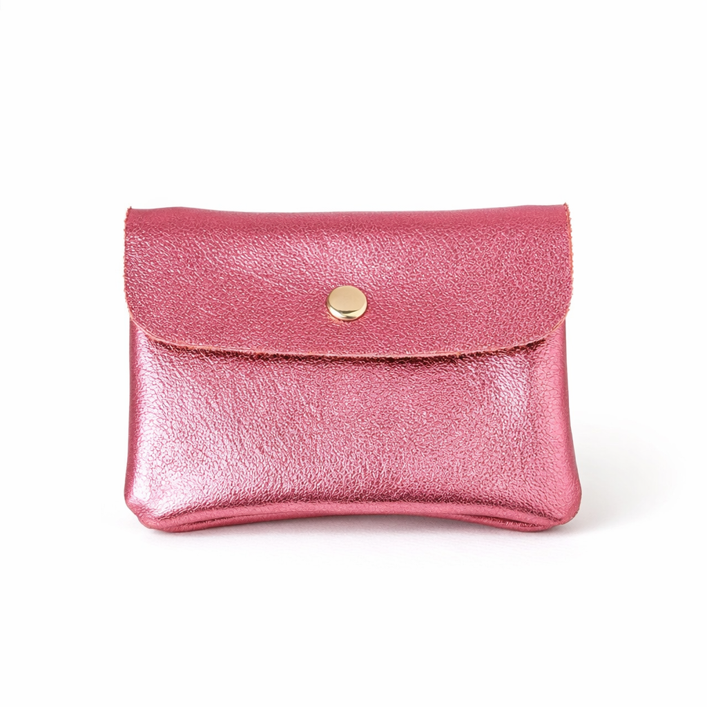 Metallic Leather Coin Purse