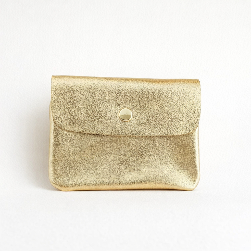 Metallic Leather Coin Purse
