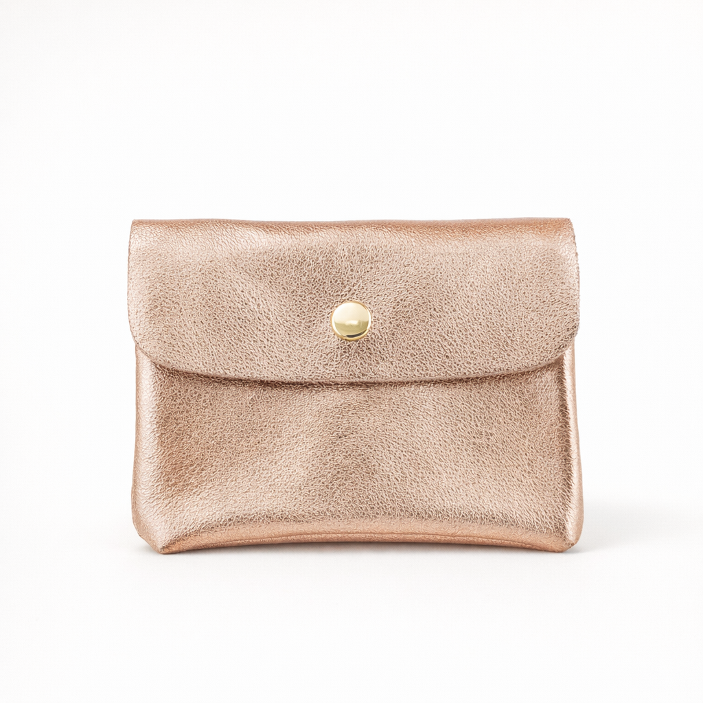 Metallic Leather Coin Purse