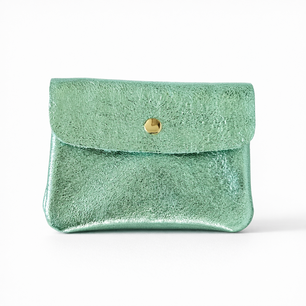 Metallic Leather Coin Purse