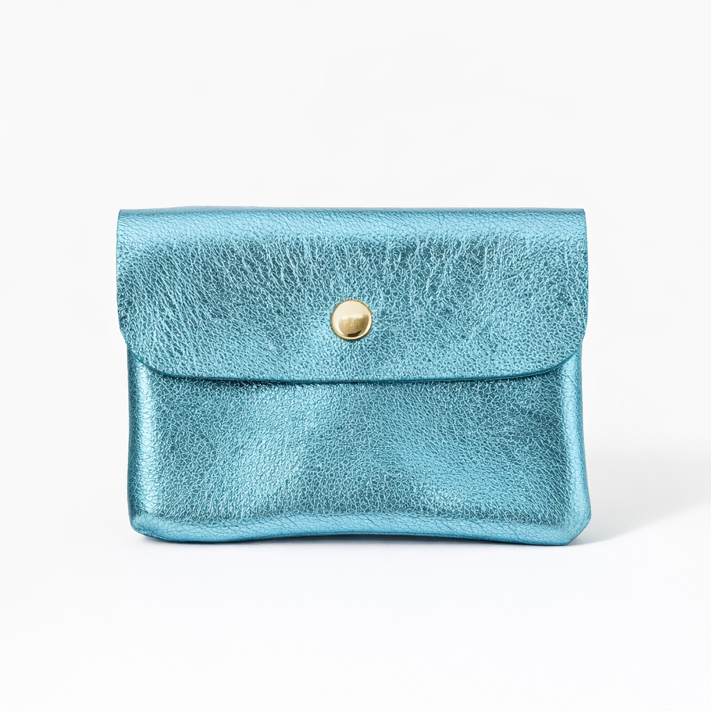 Metallic Leather Coin Purse