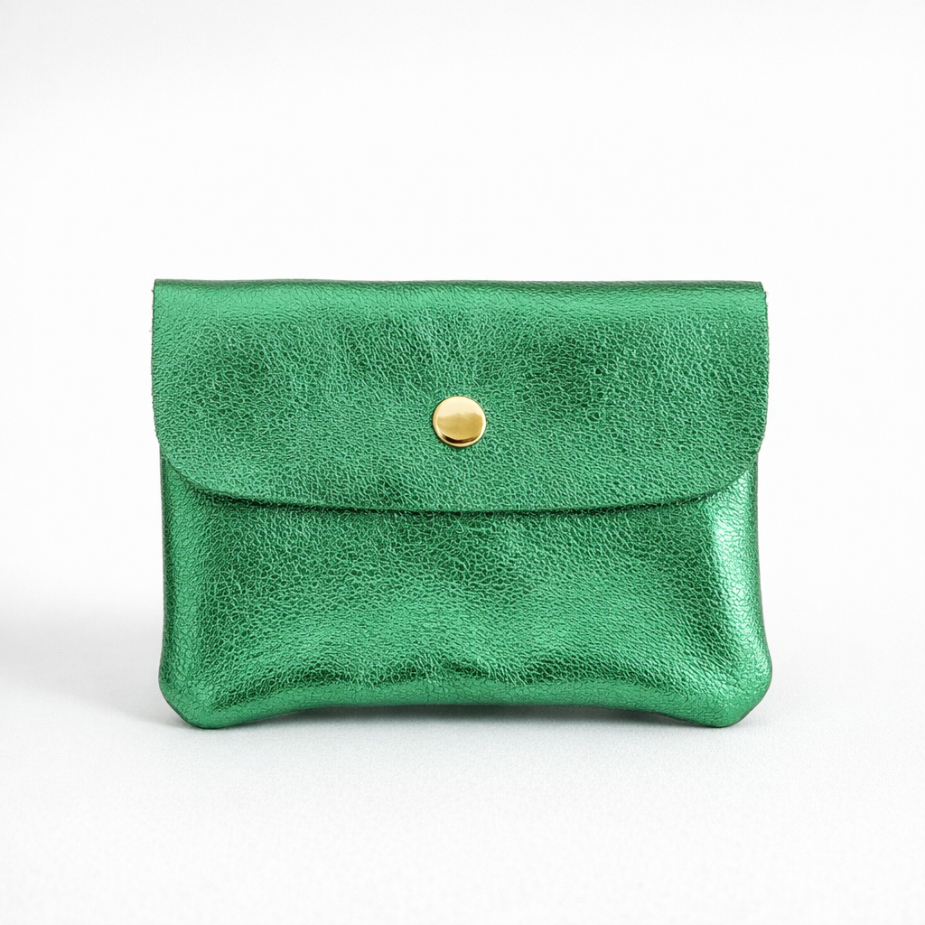 Metallic Leather Coin Purse