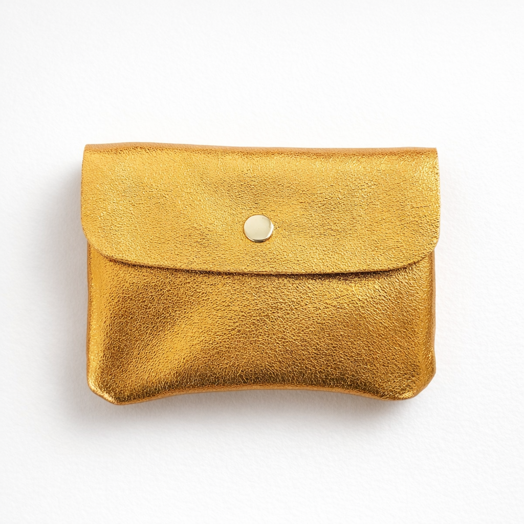 Metallic Leather Coin Purse