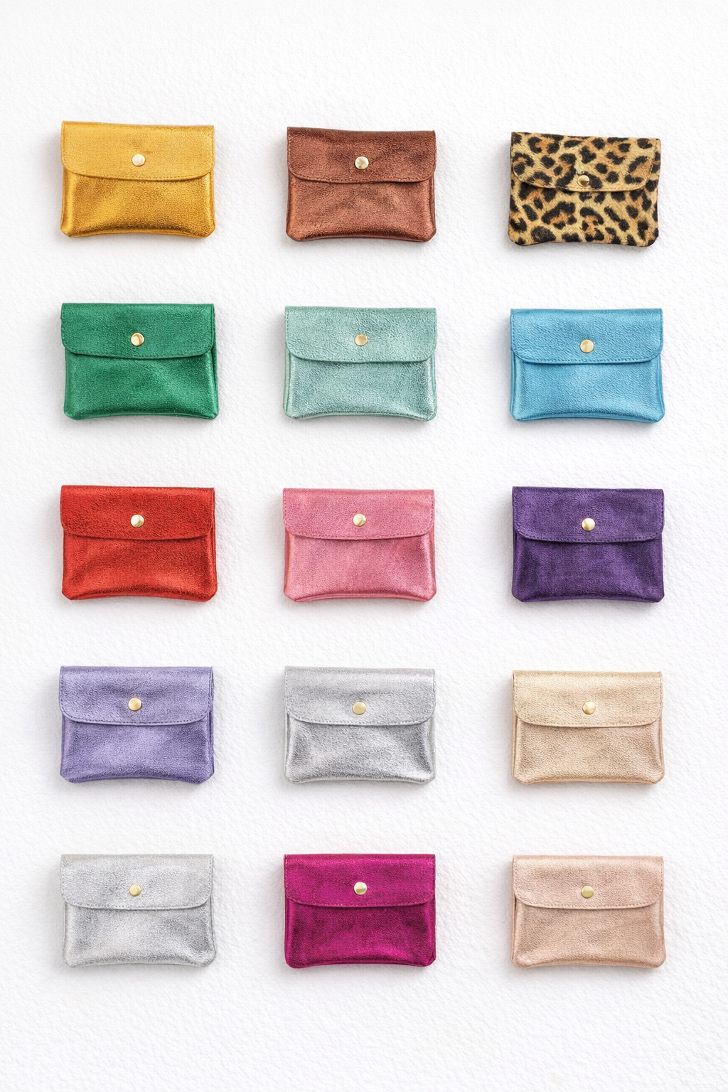 Metallic Leather Coin Purse