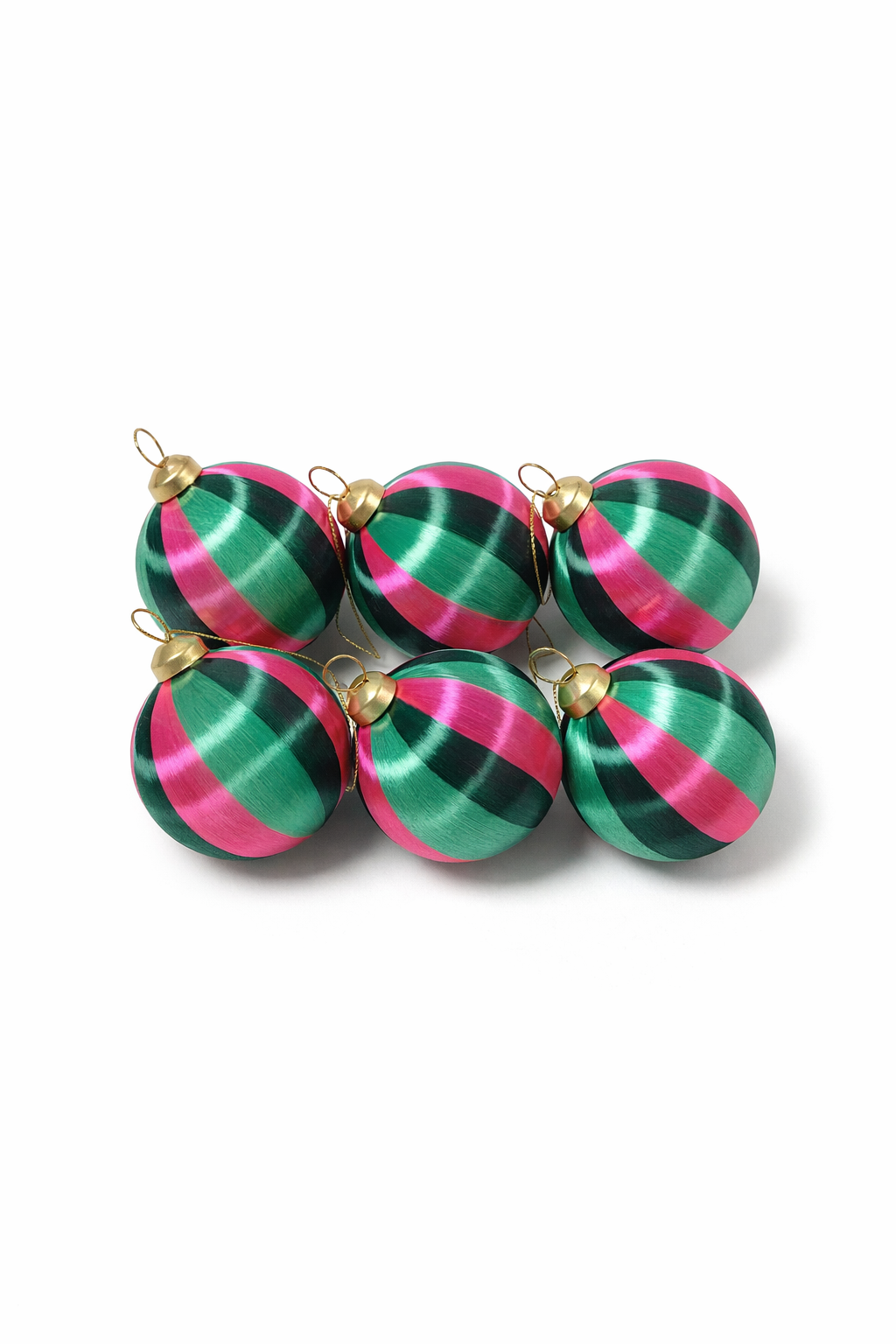 Silk Baubles Pack of 6 Watermelon - Preorder