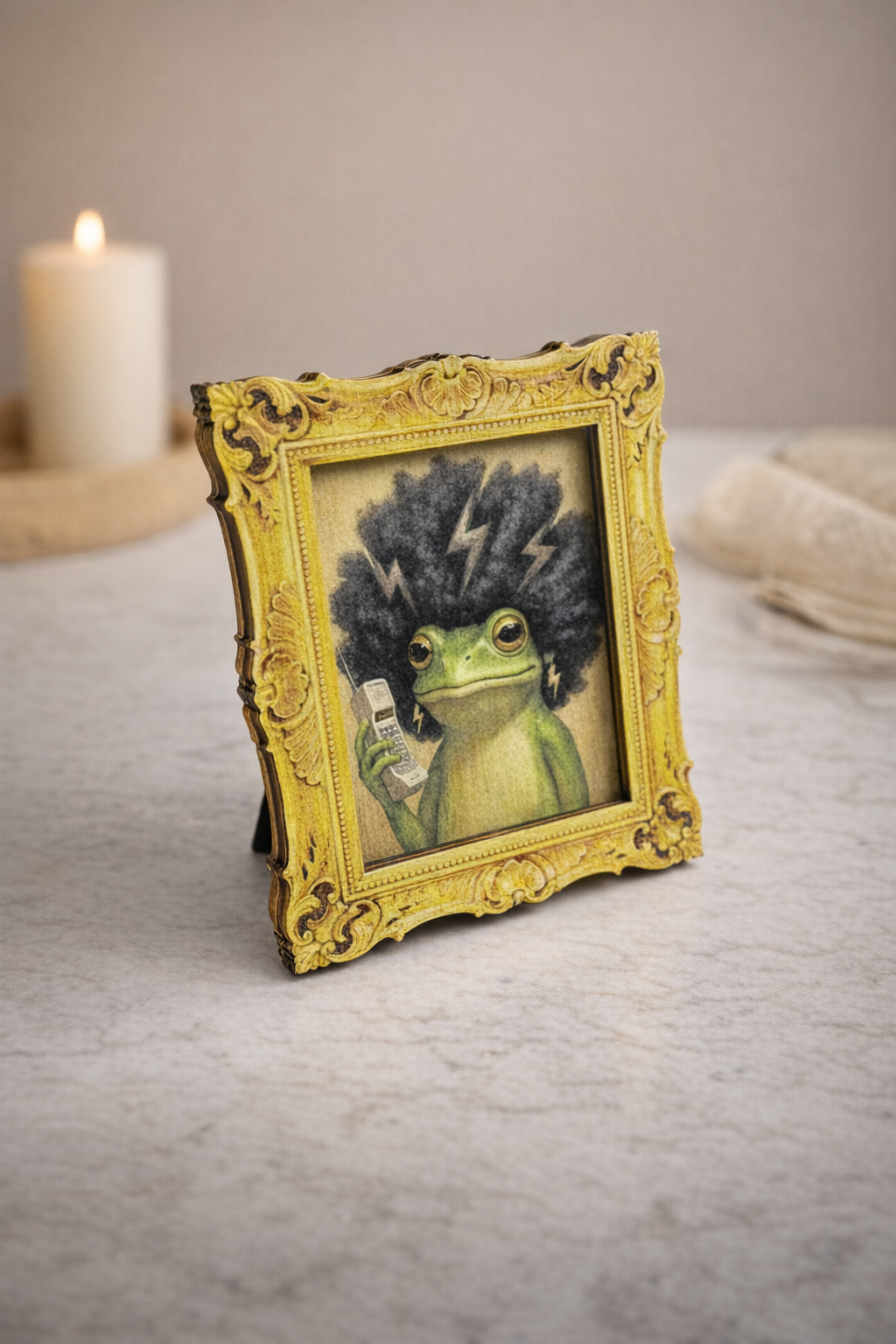 Lightening Bolt frog Magnet