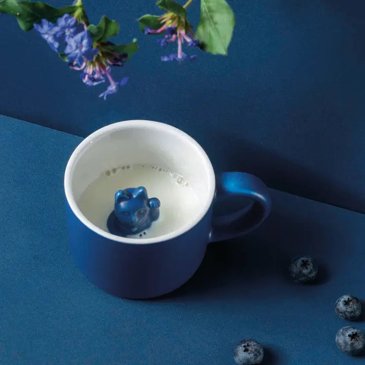 Lucky Cat Mug - Dark Blue-New Arrivals 2025-Little Fish Co.