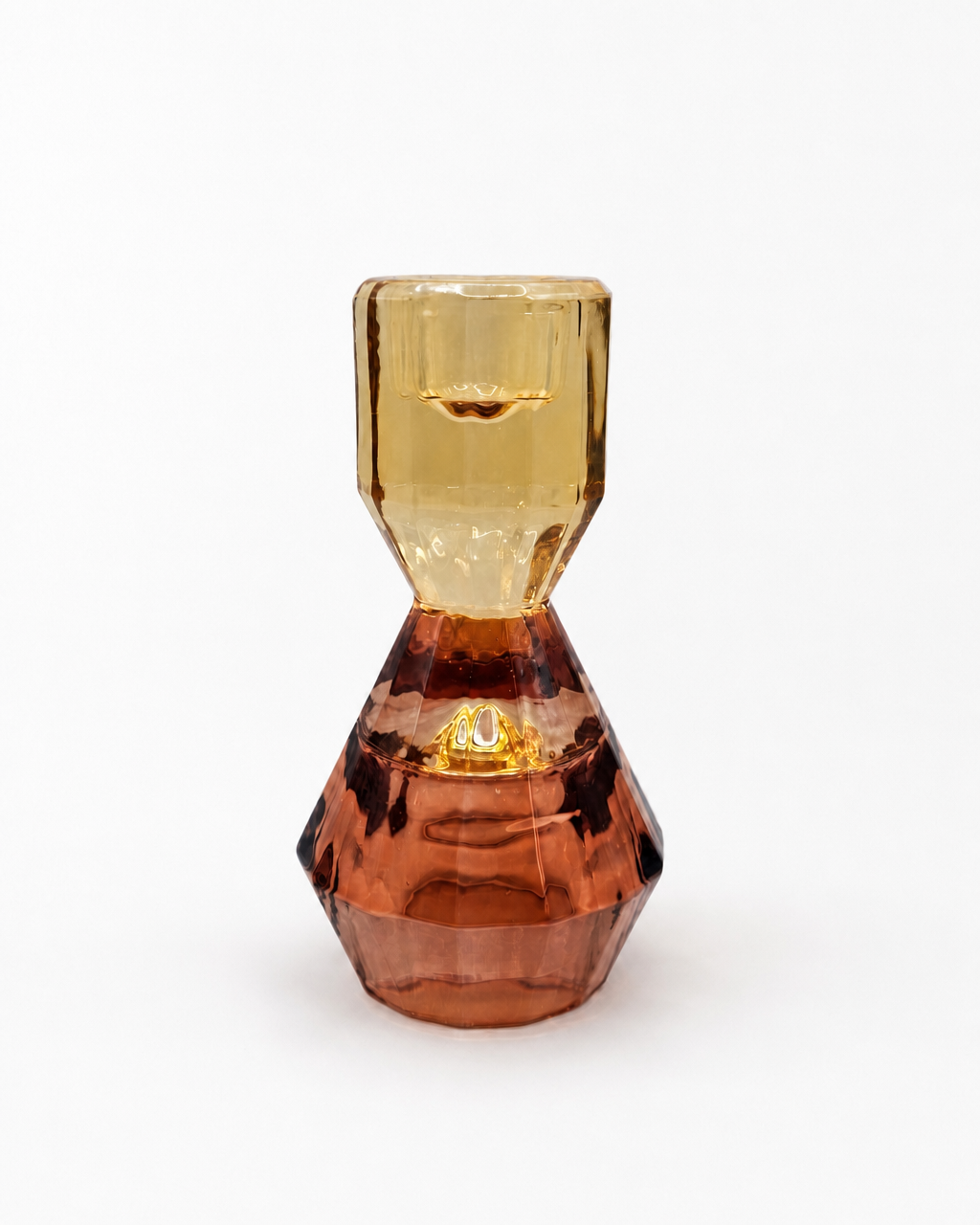 Bright  tea light / taper glass candle holder