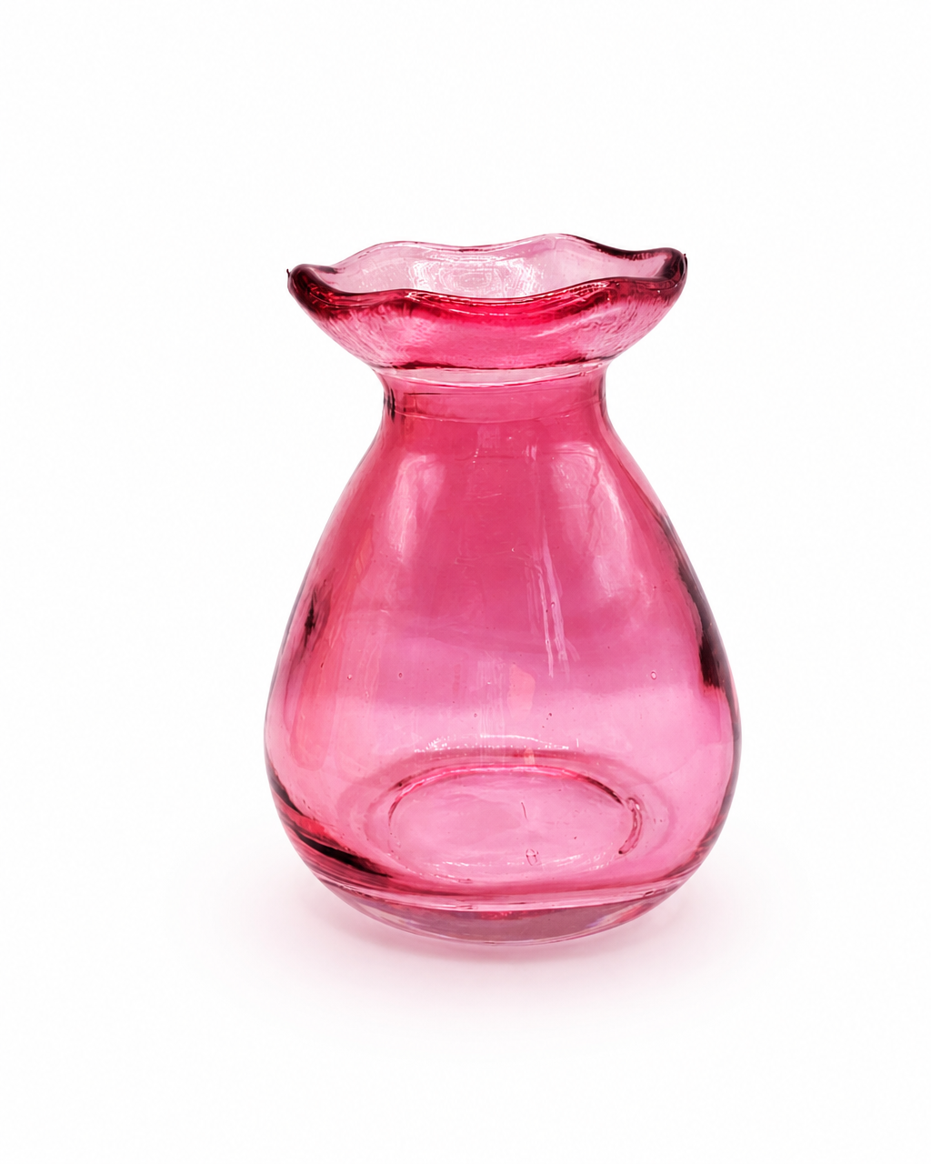 Ruffled rim vase vase - colours assorted