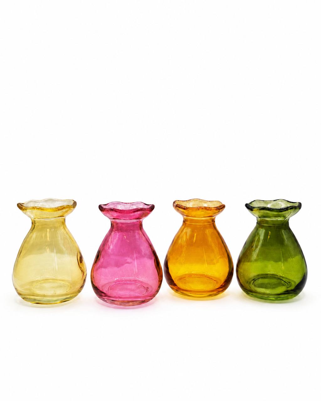 Ruffled rim vase vase - colours assorted