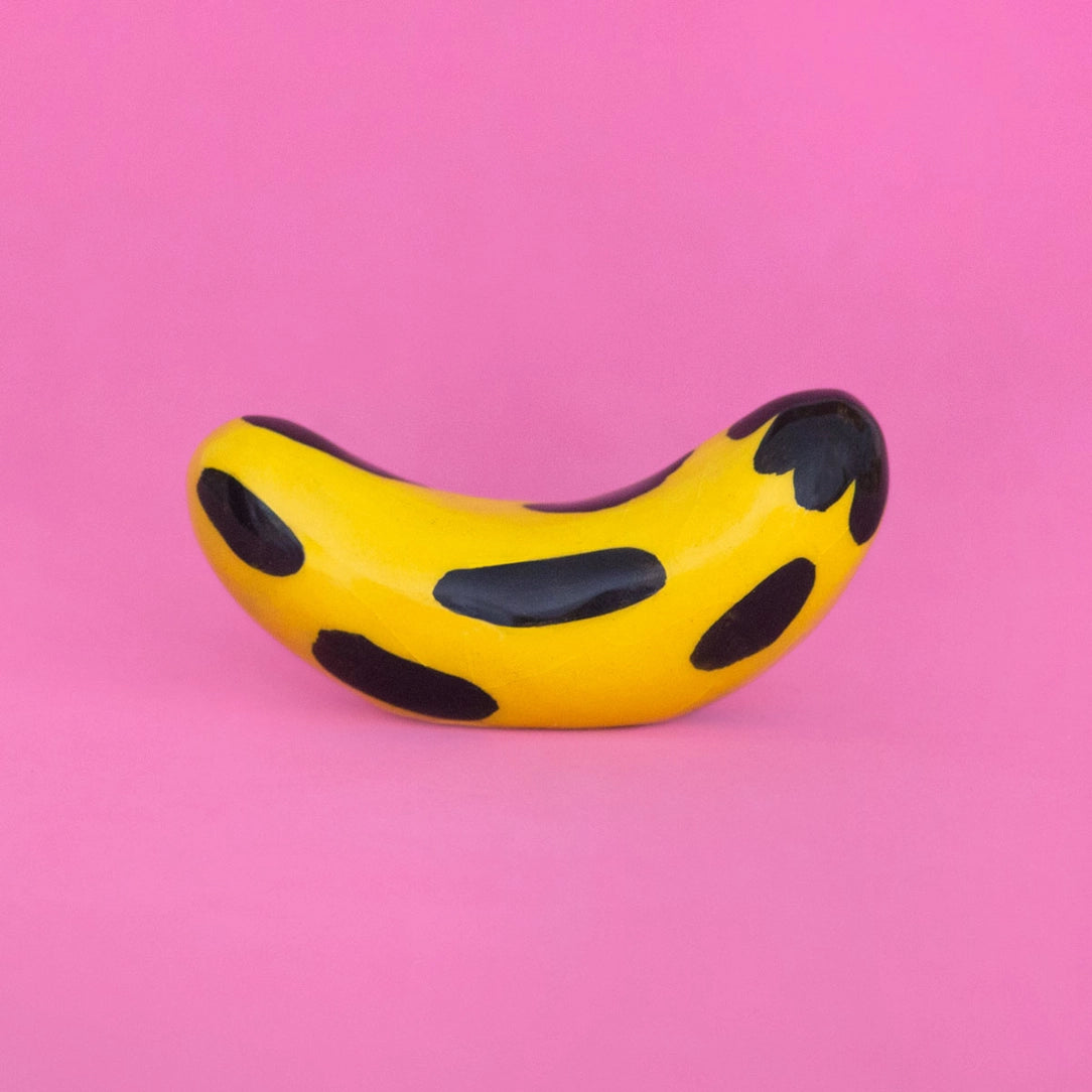 Hungry Banana Tiny Ceramic Sculpture-Little Fish Co.